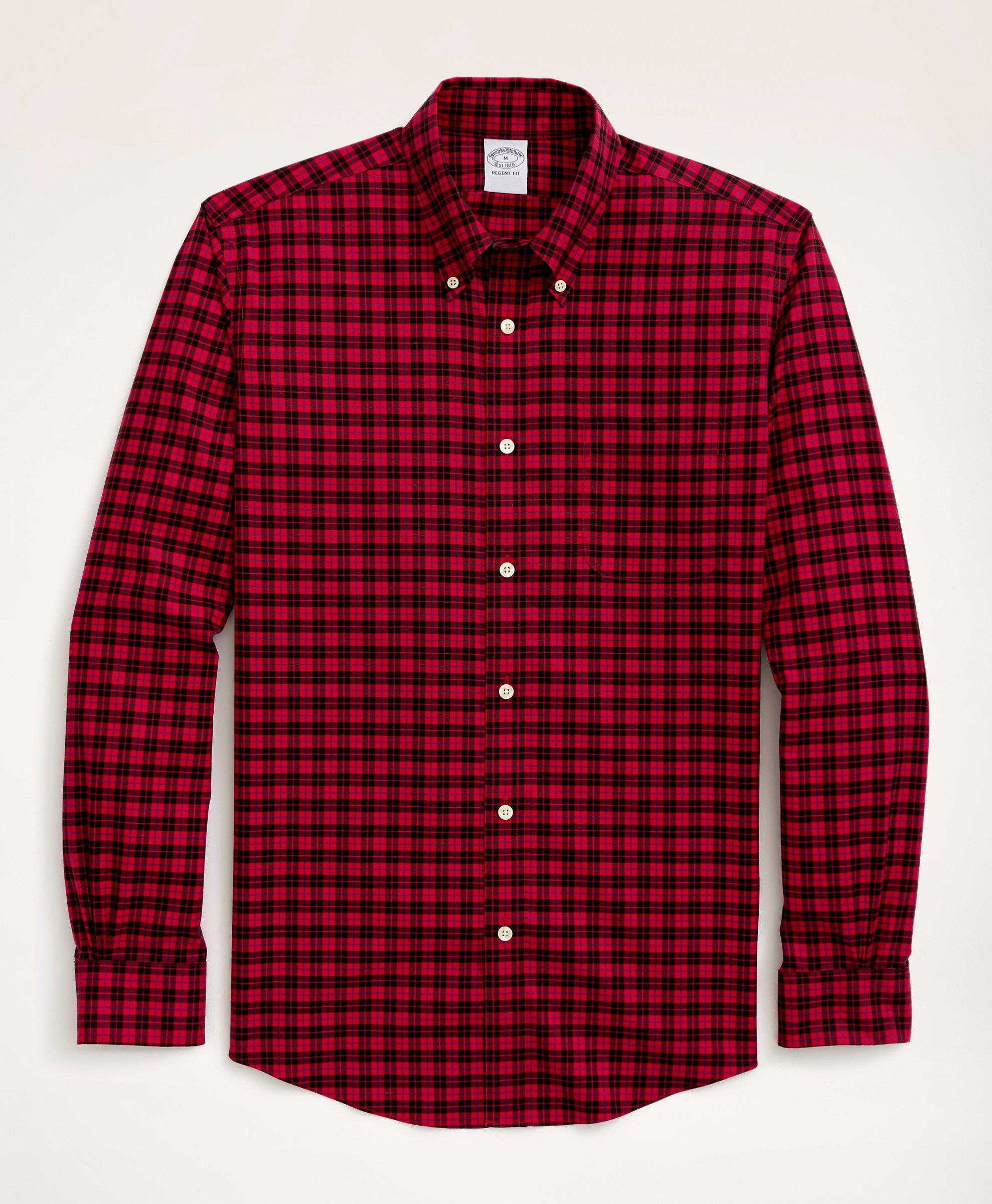 Stretch Regent Regular-Fit Sport Shirt, Non-Iron Twill Tartan
