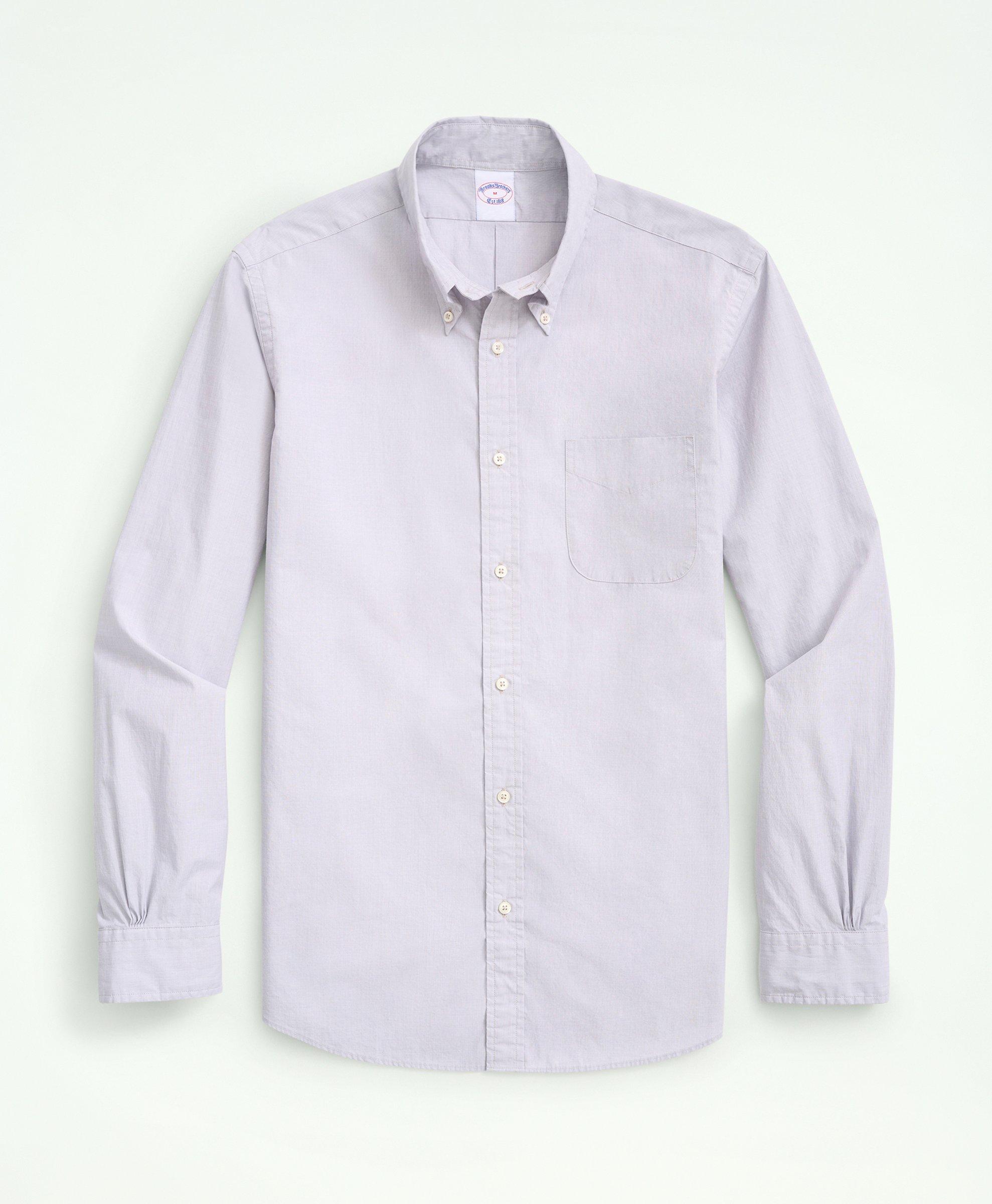Brooks Brothers Friday Shirt, Poplin End-on-end In Grey
