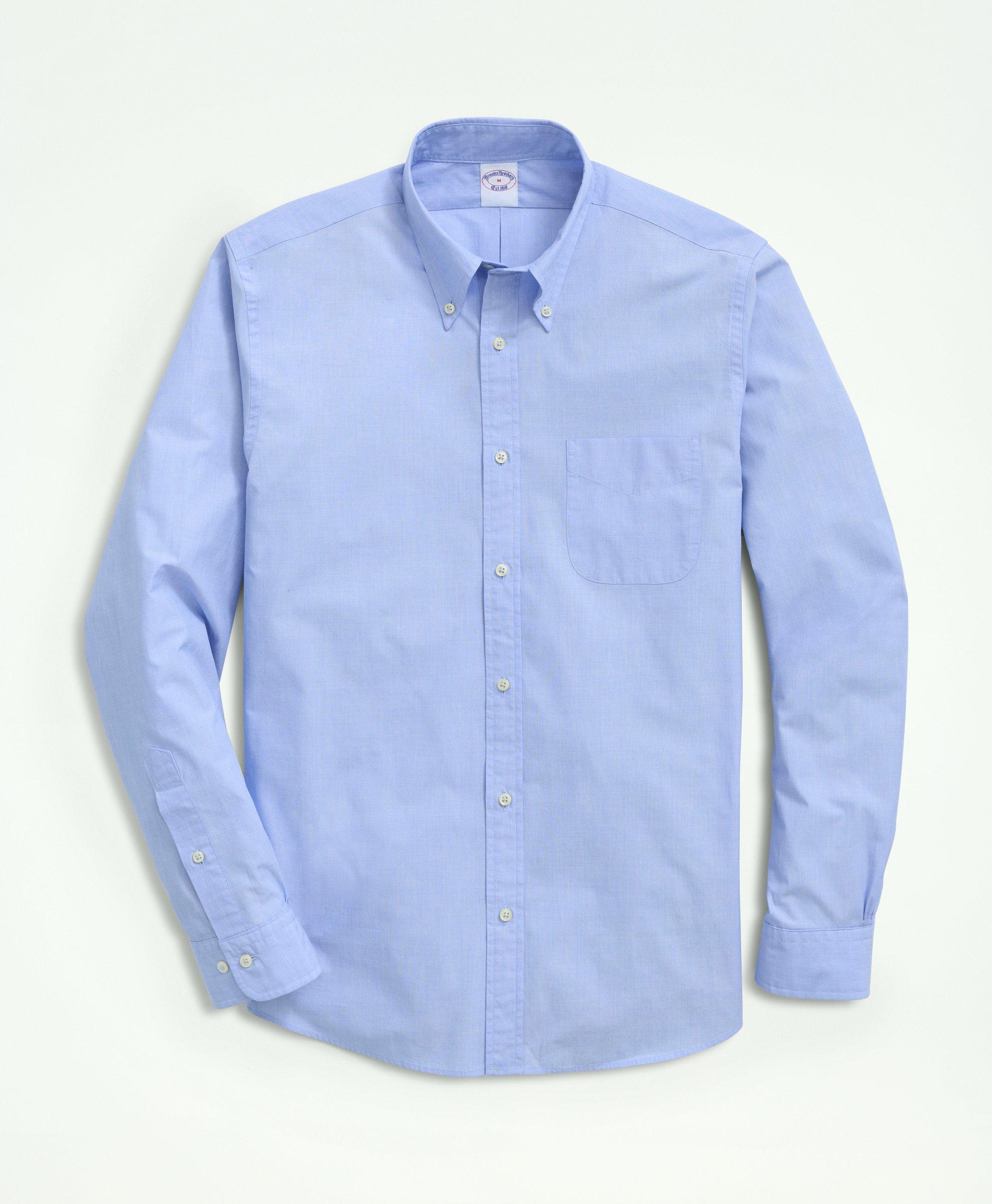 Brooks Brothers Friday Shirt, Poplin End-on-end In Light Blue
