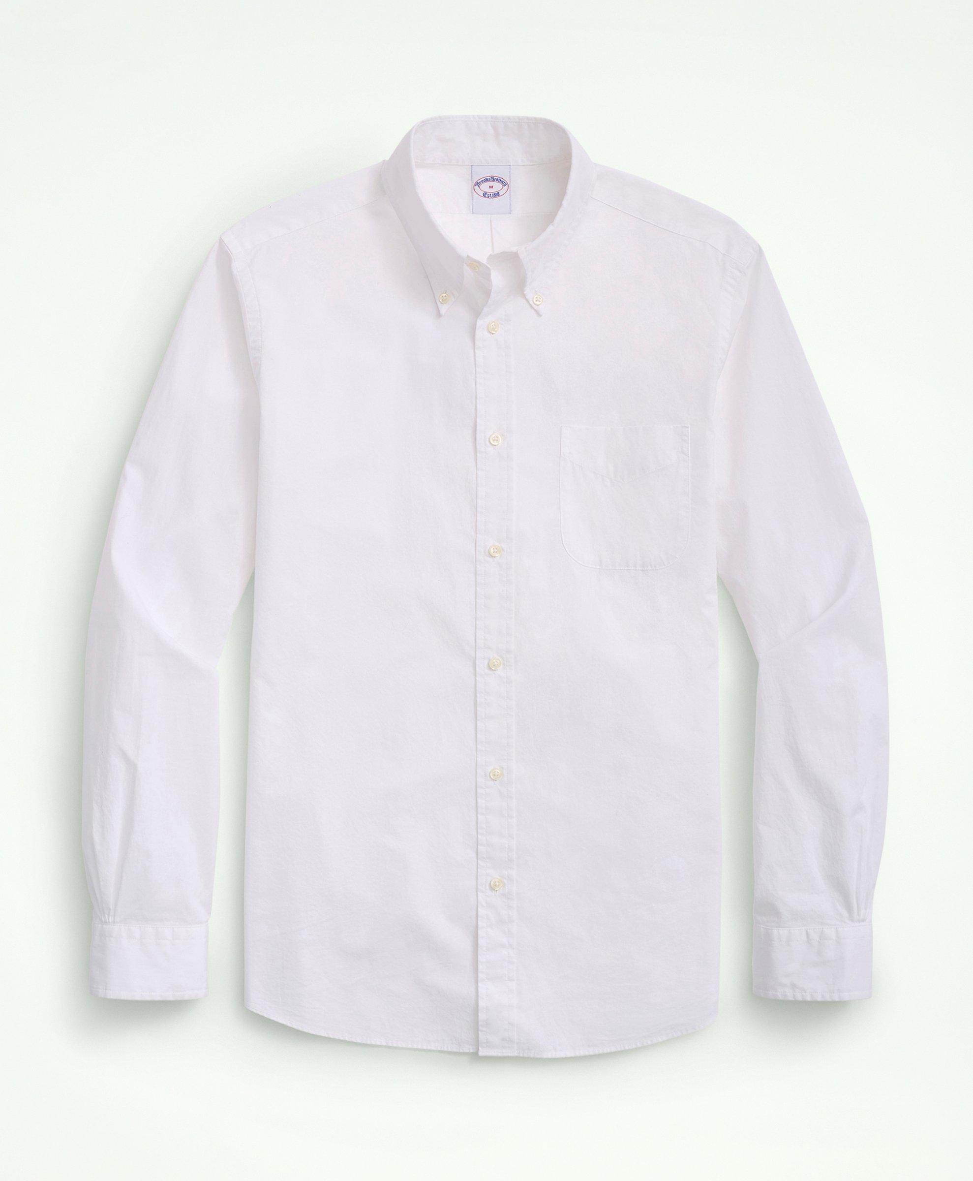 Brooks Brothers Friday Shirt, Poplin End-on-end In White