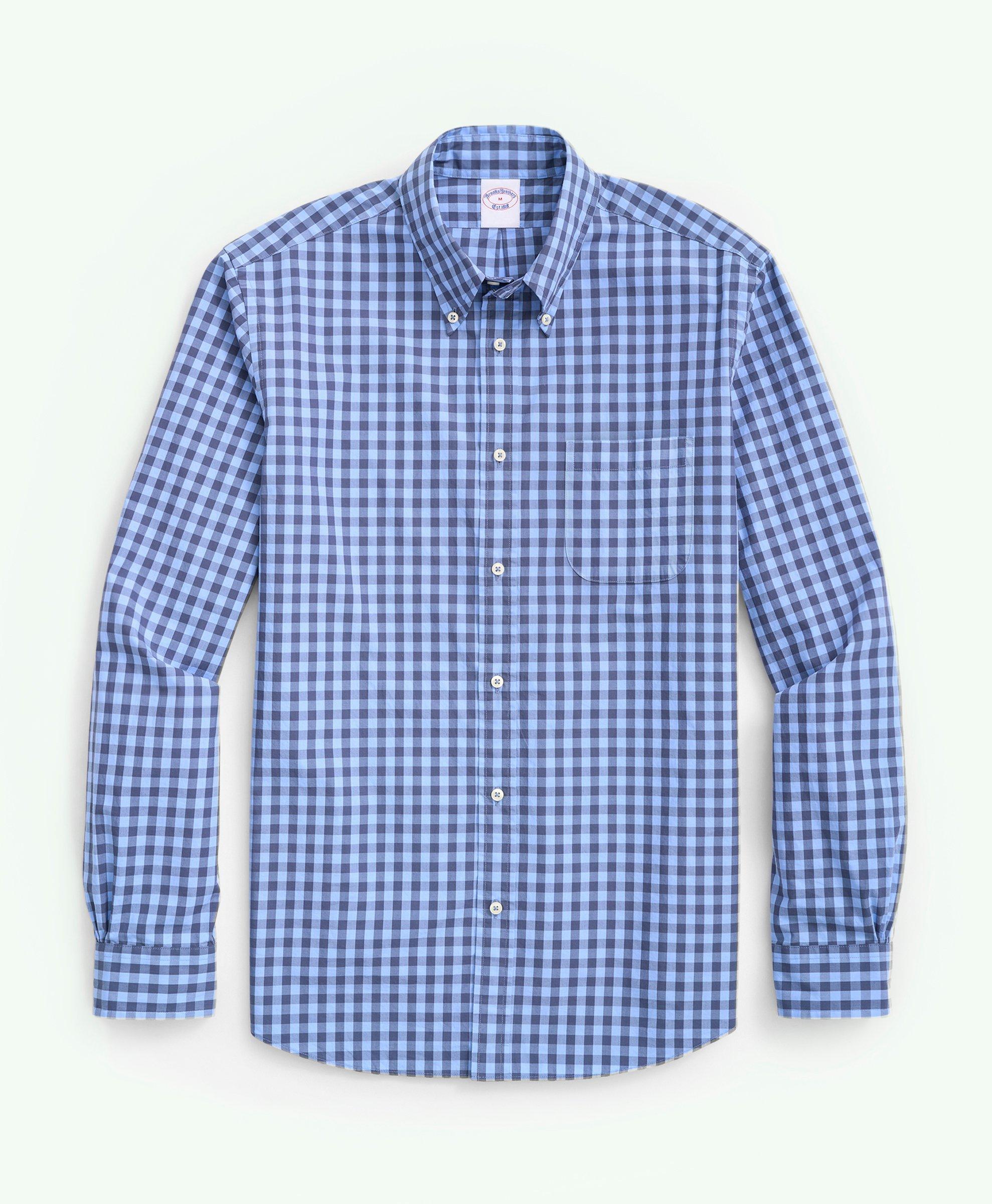 Light blue hot sale gingham shirt