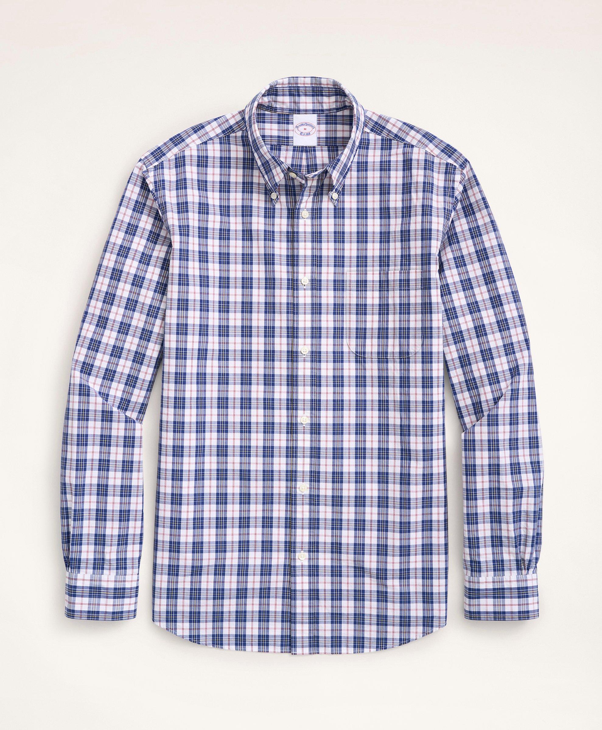 Blue sales shirt check