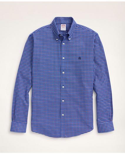 Madison Relaxed-Fit Sport Shirt, Non-Iron Oxford Button-Down Collar Ground Check