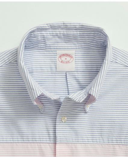 Cotton Oxford Button-Down Collar, Fun Stripe Sport Shirt