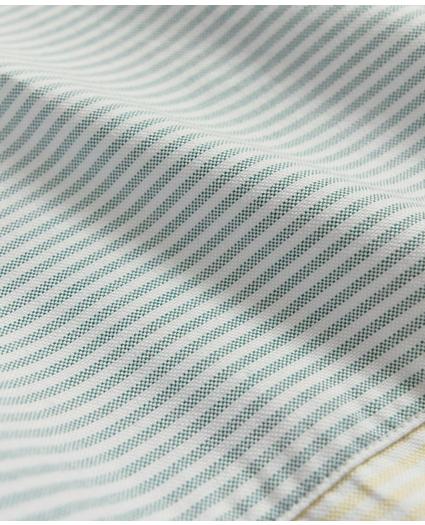 Cotton Oxford Button-Down Collar, Fun Stripe Sport Shirt