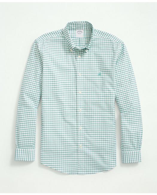 Brooks Brothers Non-iron Oxford Button-down Collar Sport Shirt | Green | Size Xs