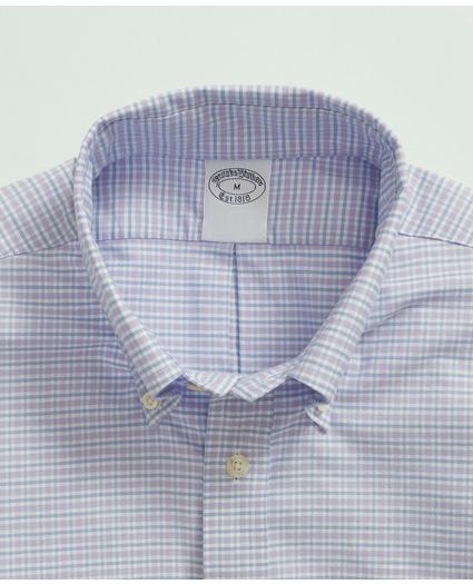 Stretch Non-Iron Oxford Button-Down Collar, Mini Check Sport Shirt