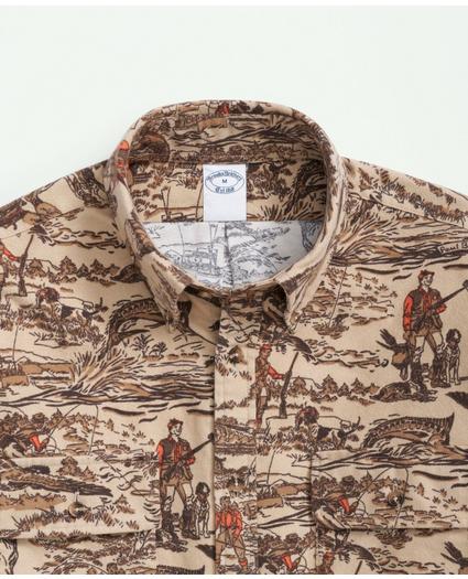Cotton Archival Print Flannel Sport Shirt
