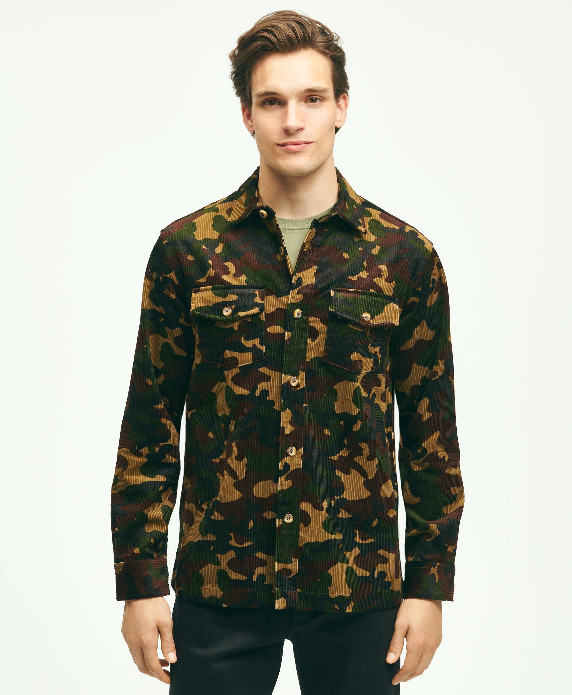 Stretch Cotton Corduroy Shirt Jacket