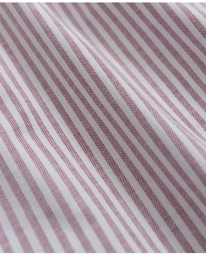 Stretch Non-Iron Oxford Button-Down Collar, Stripe Short-Sleeve Sport Shirt