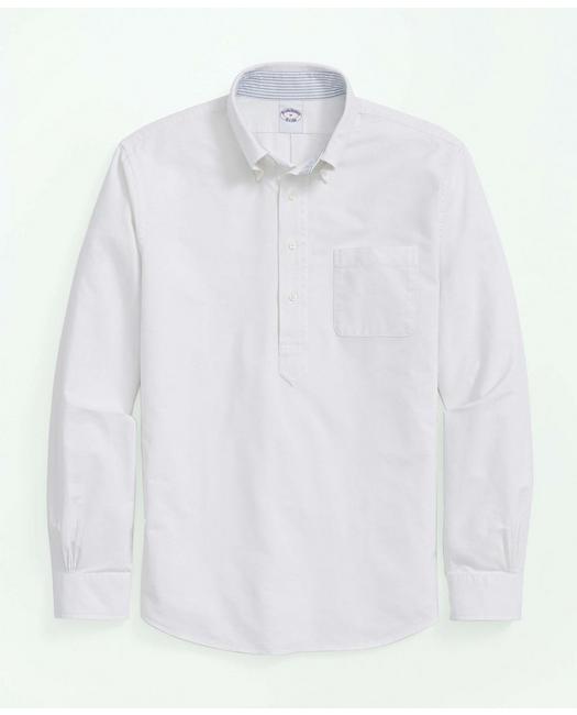 Brooks Brothers The New Friday Oxford Shirt, Pop-over | White | Size Large
