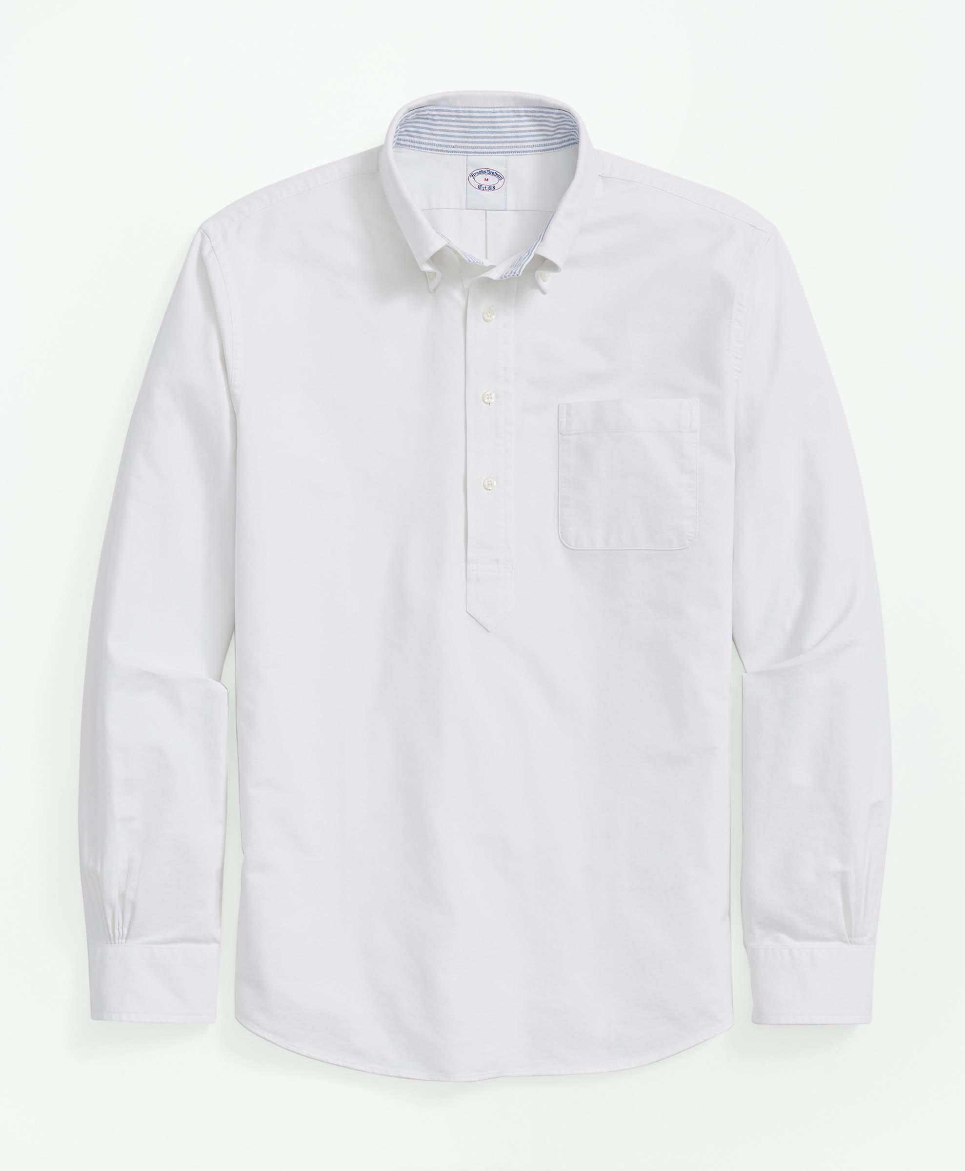 Brooks Brothers The New Friday Oxford Shirt, Pop-over | White | Size Xl