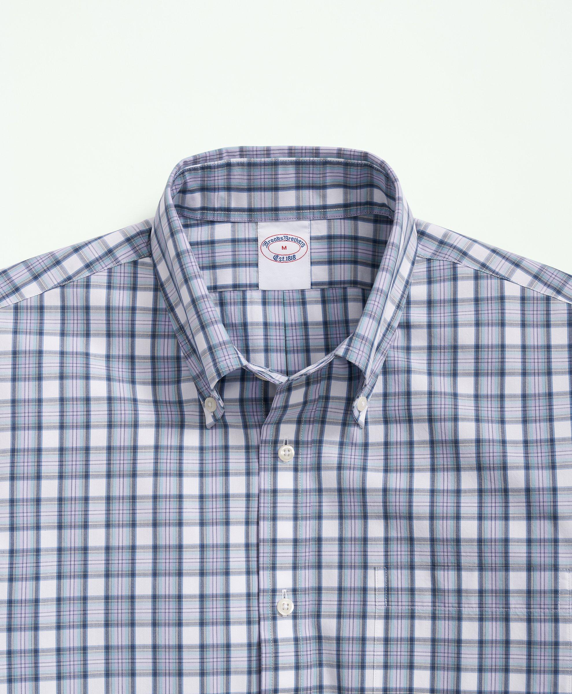 Blue plaid dress shirt online