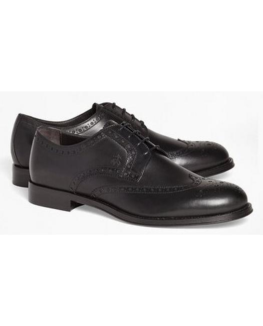 Brooks Brothers 1818 Footwear Leather Wingtips Shoes | Black | Size 7½ D
