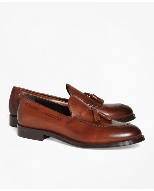 Brooks Brothers 1818 Footwear Leather Tassel Loafers | Cognac | Size 7 D