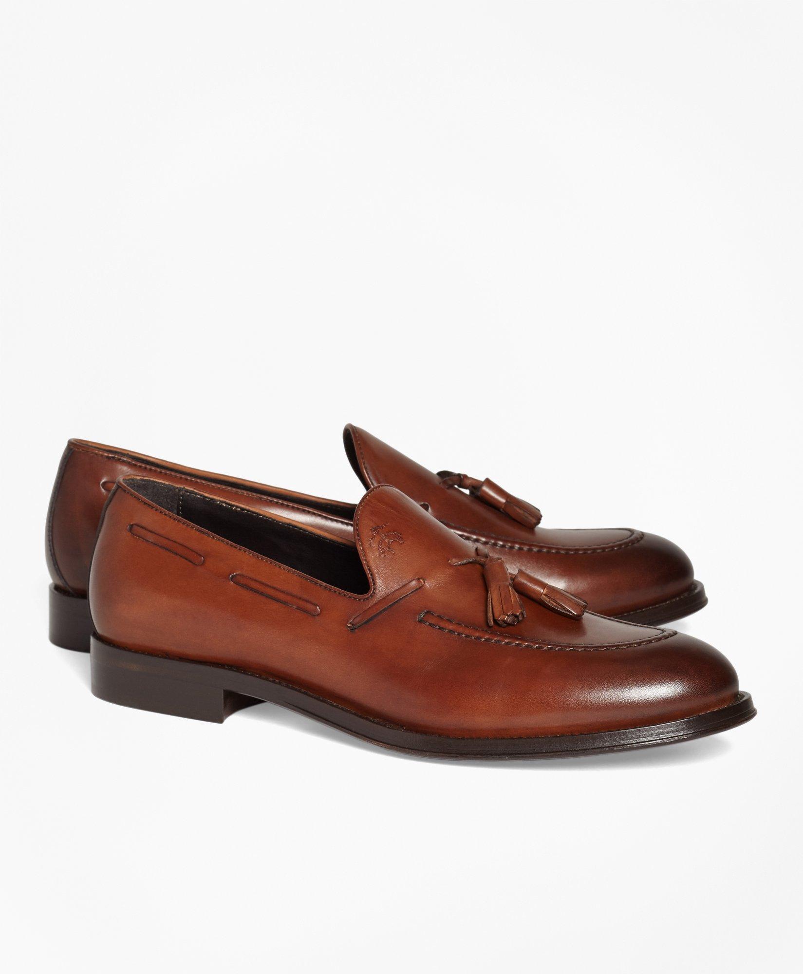 Brooks Brothers 1818 Footwear Leather Tassel Loafers | Cognac | Size 8 D