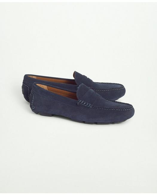 Brooks Brothers Bellport Driving Moc Shoes | Navy | Size 10½ D