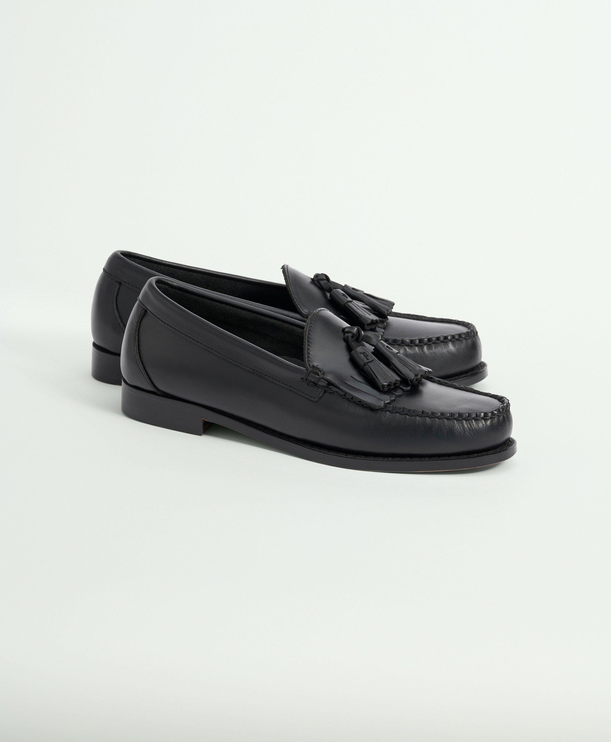 Brooks Brothers Cheever Tassel Loafer With Kiltie In Black
