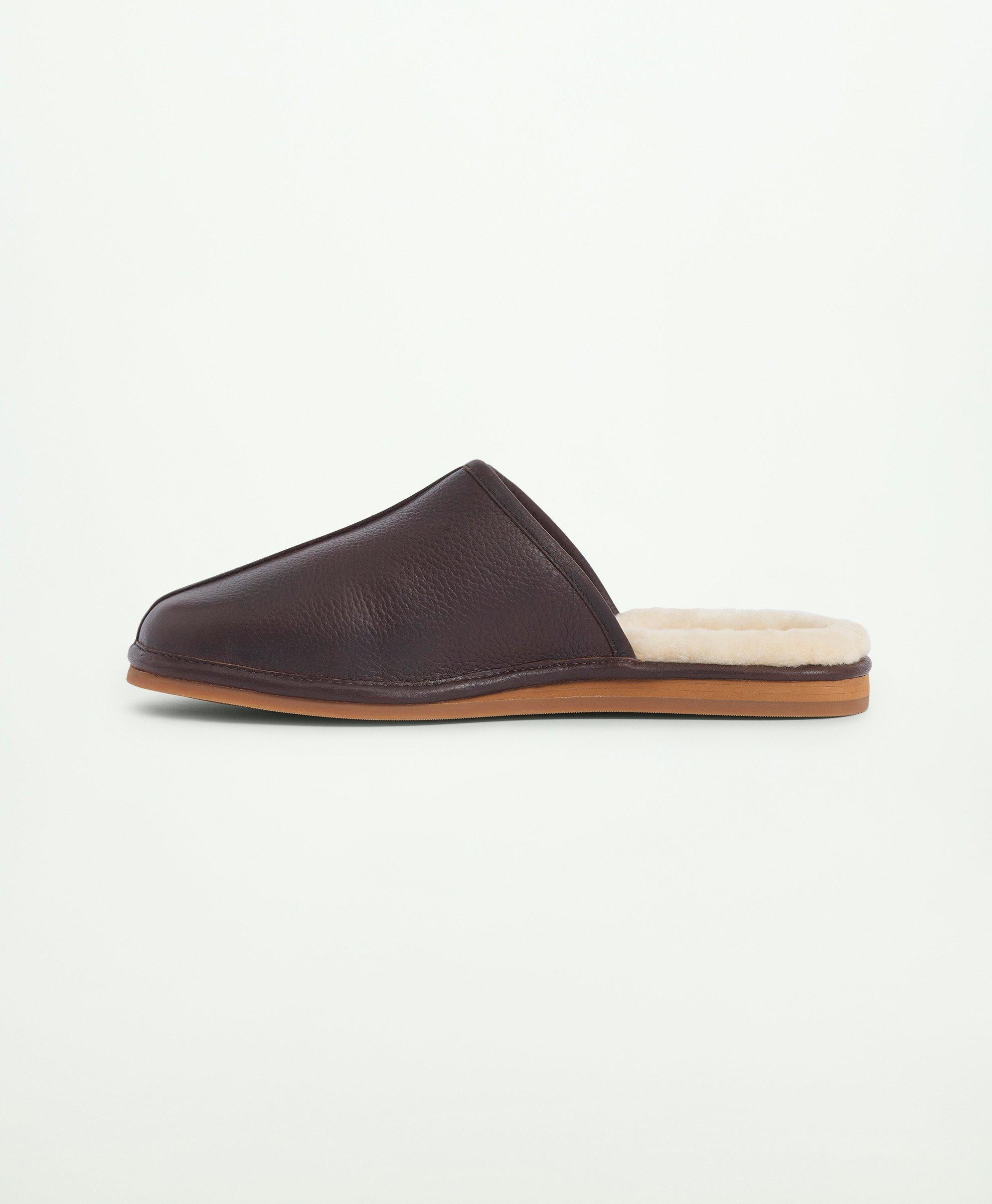 Nappa cheap backless slippers