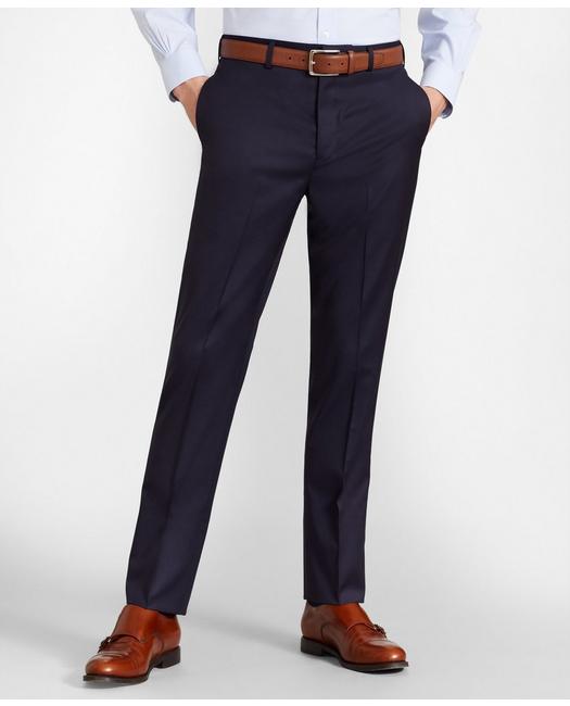 Brooks Brothers Flex Milano-fit Wool Trousers | Navy | Size 30 32