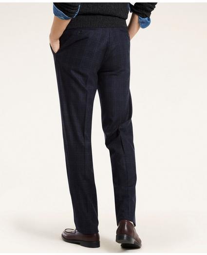 Regent Fit Pleat-Front Stretch Check Trousers