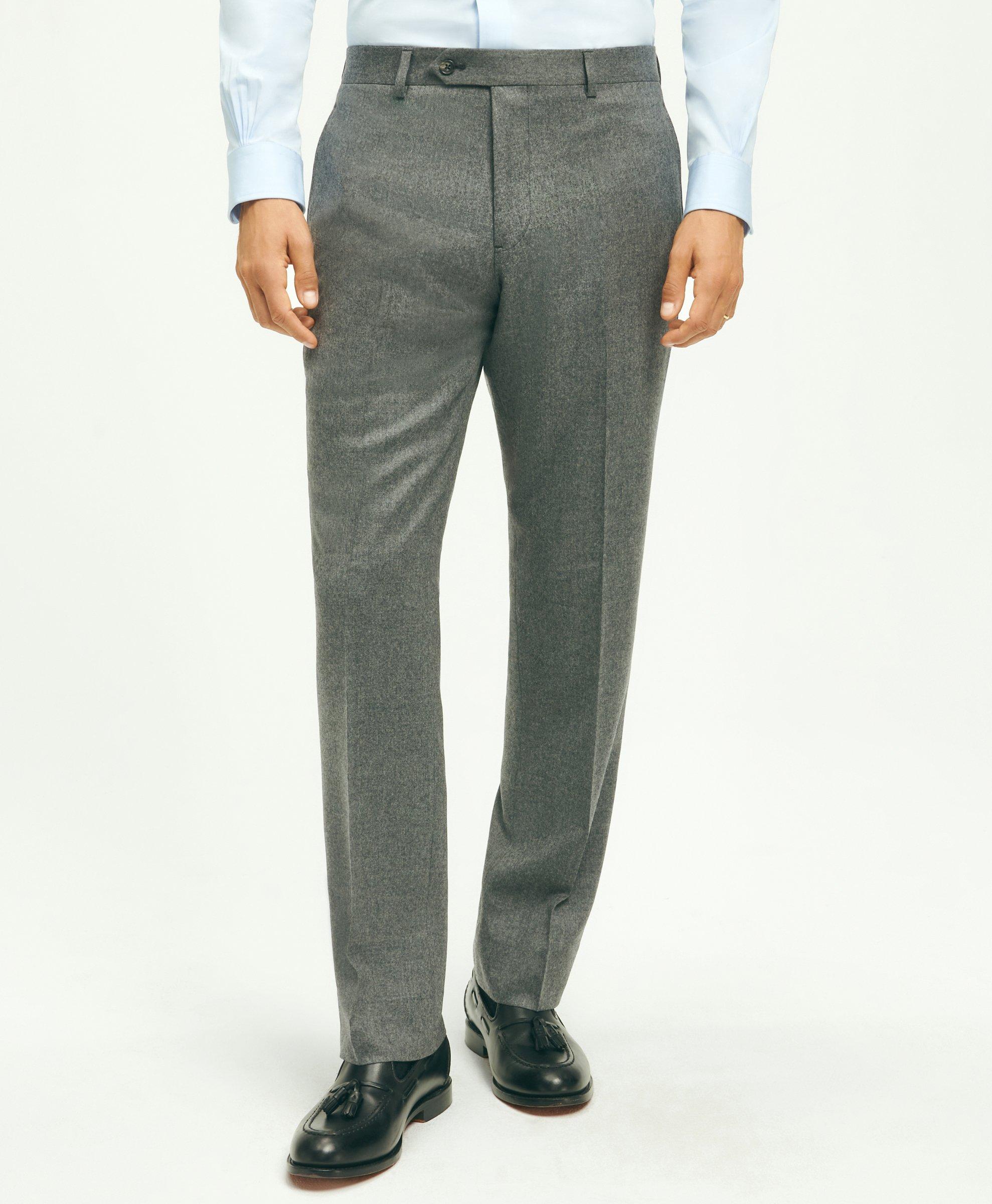 sachin and babi light blue dress Brooks Brothers Traditional Fit Wool Flannel Dress Pants In Grey