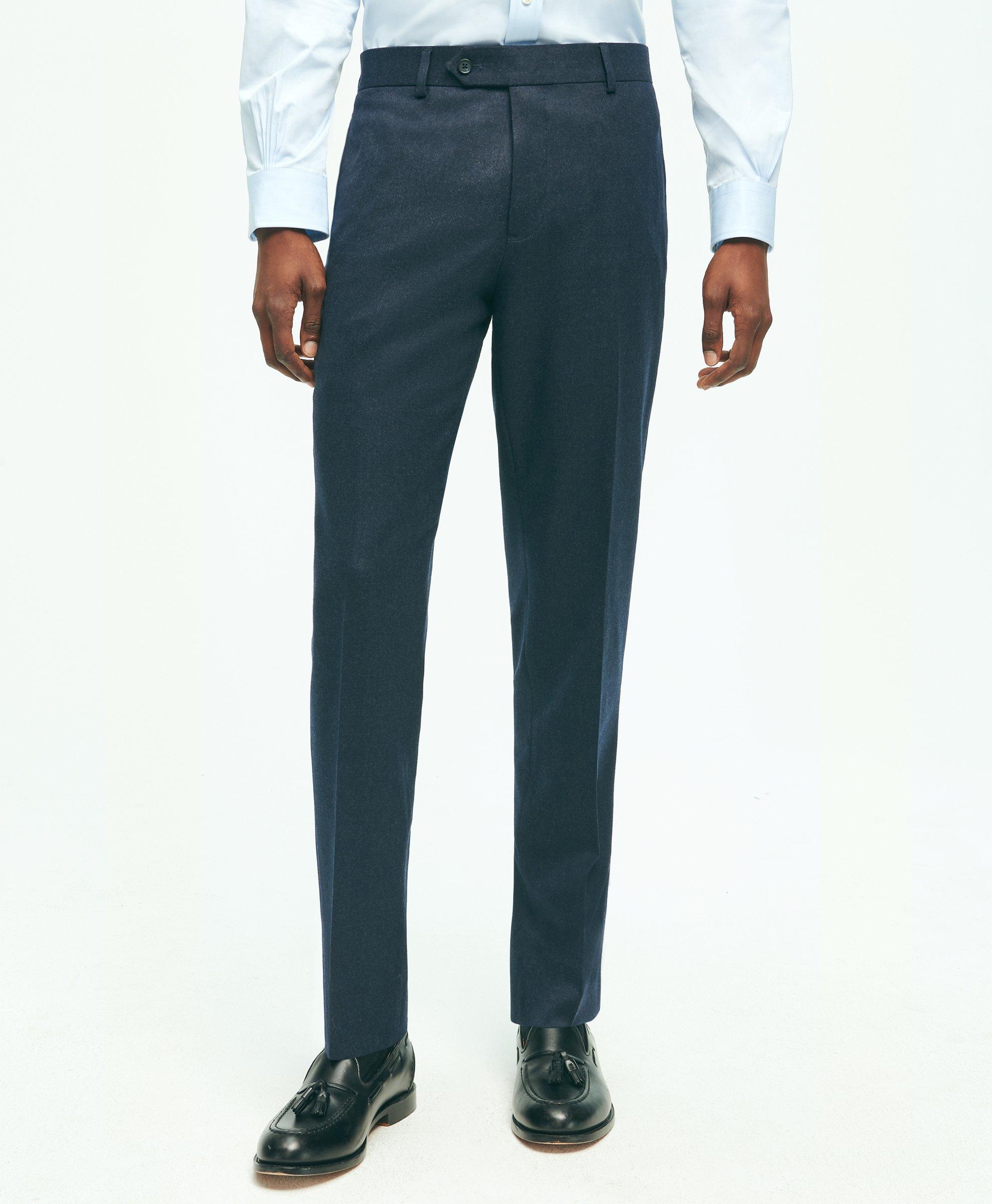 Brooks Brothers Slim Fit Wool Flannel Dress Pants | Navy | Size 38 30