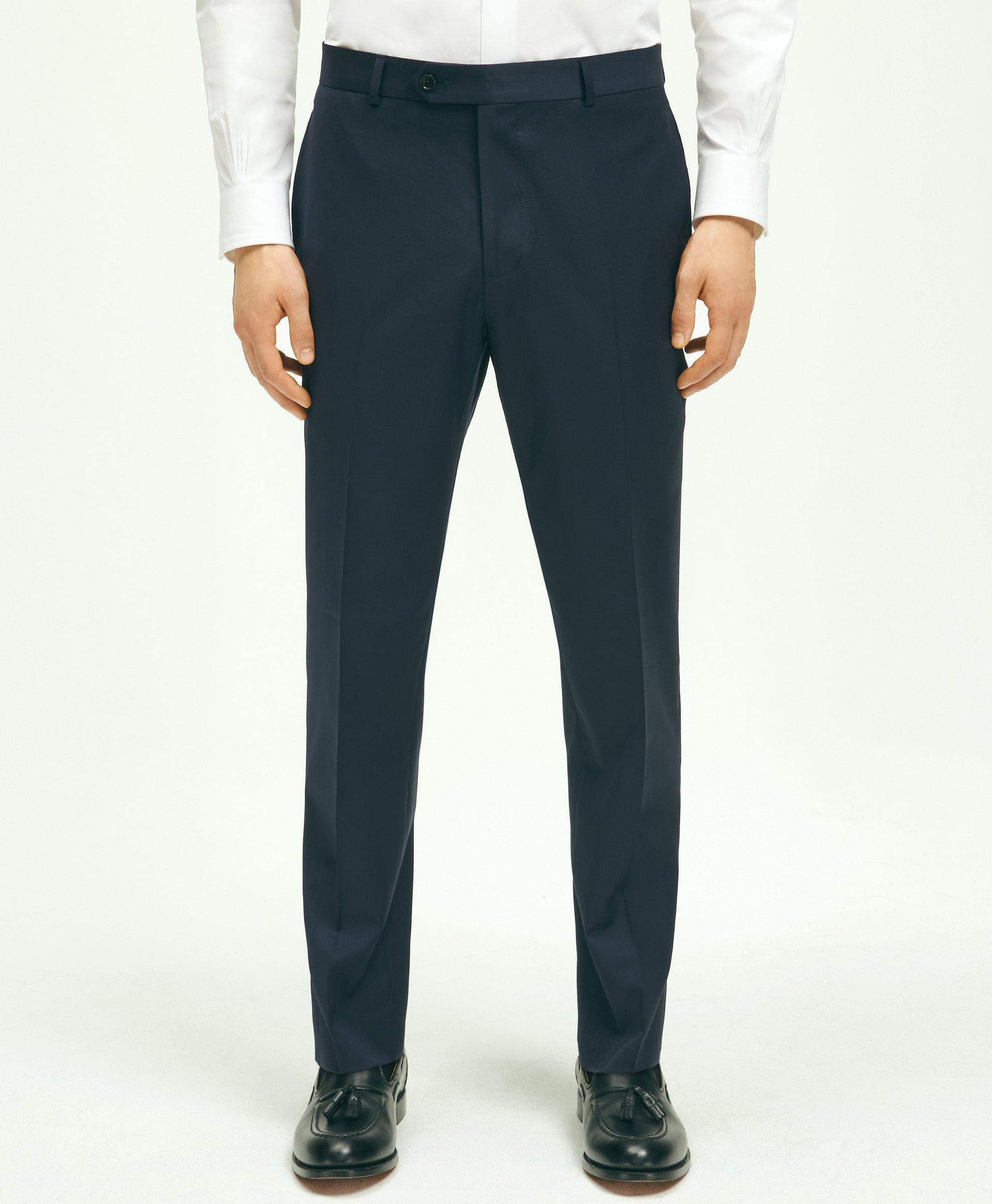 Slim Fit Wool Flannel Dress Pants