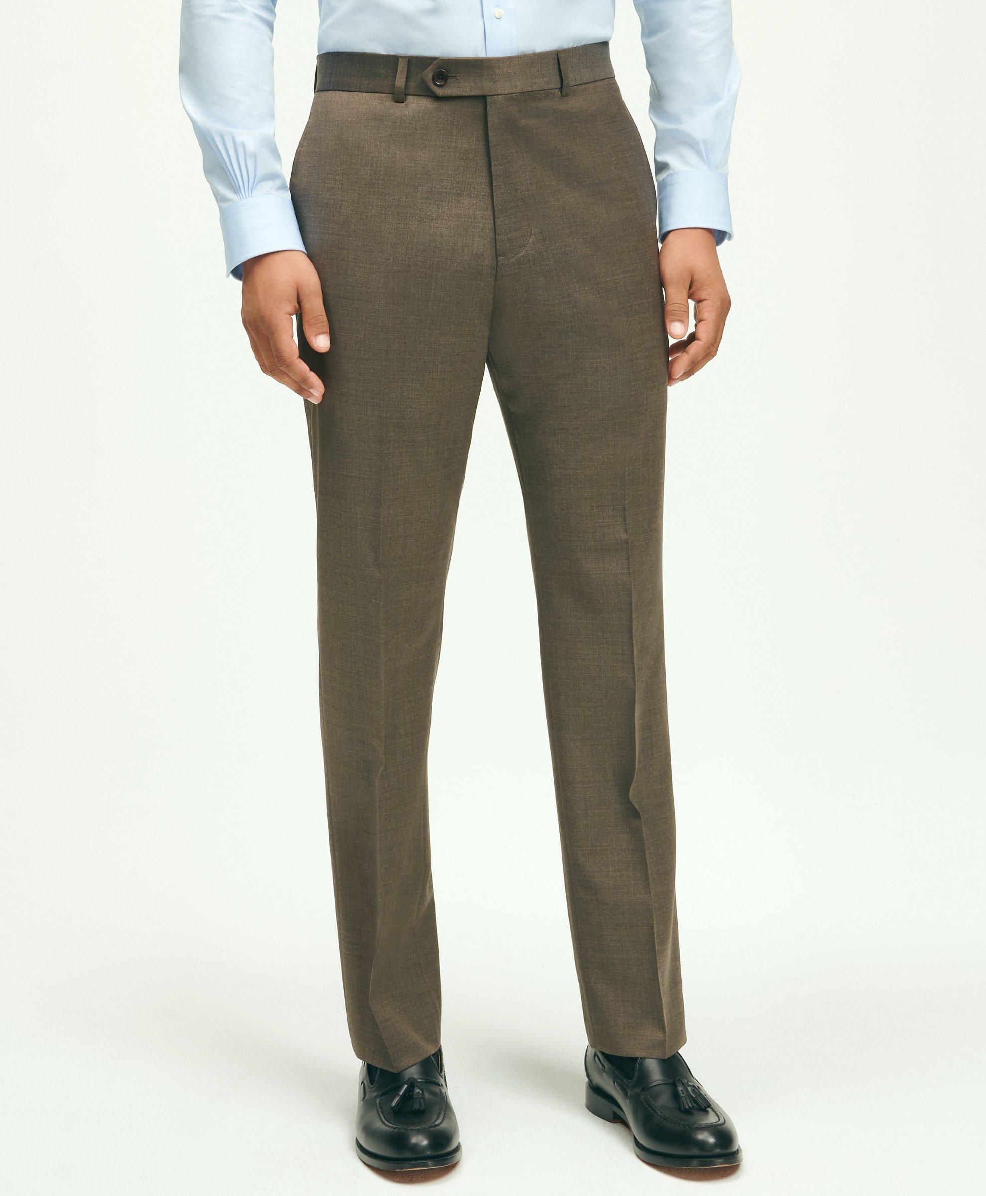 Brooks Brothers Slim Fit Wool 1818 Dress Pants | Brown | Size 36 34
