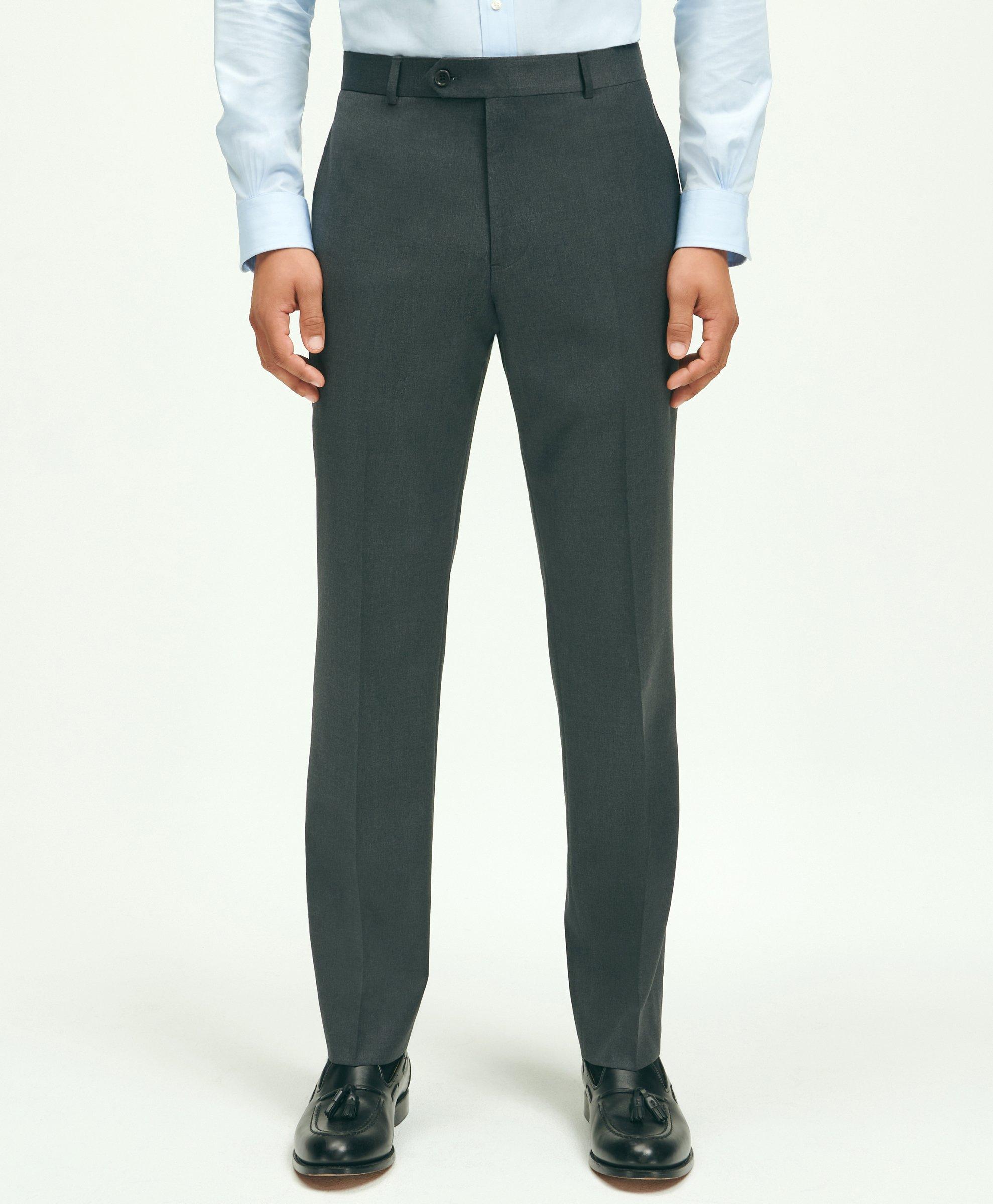 Brooks Brothers Slim Fit Wool 1818 Dress Pants | Grey | Size 37 30