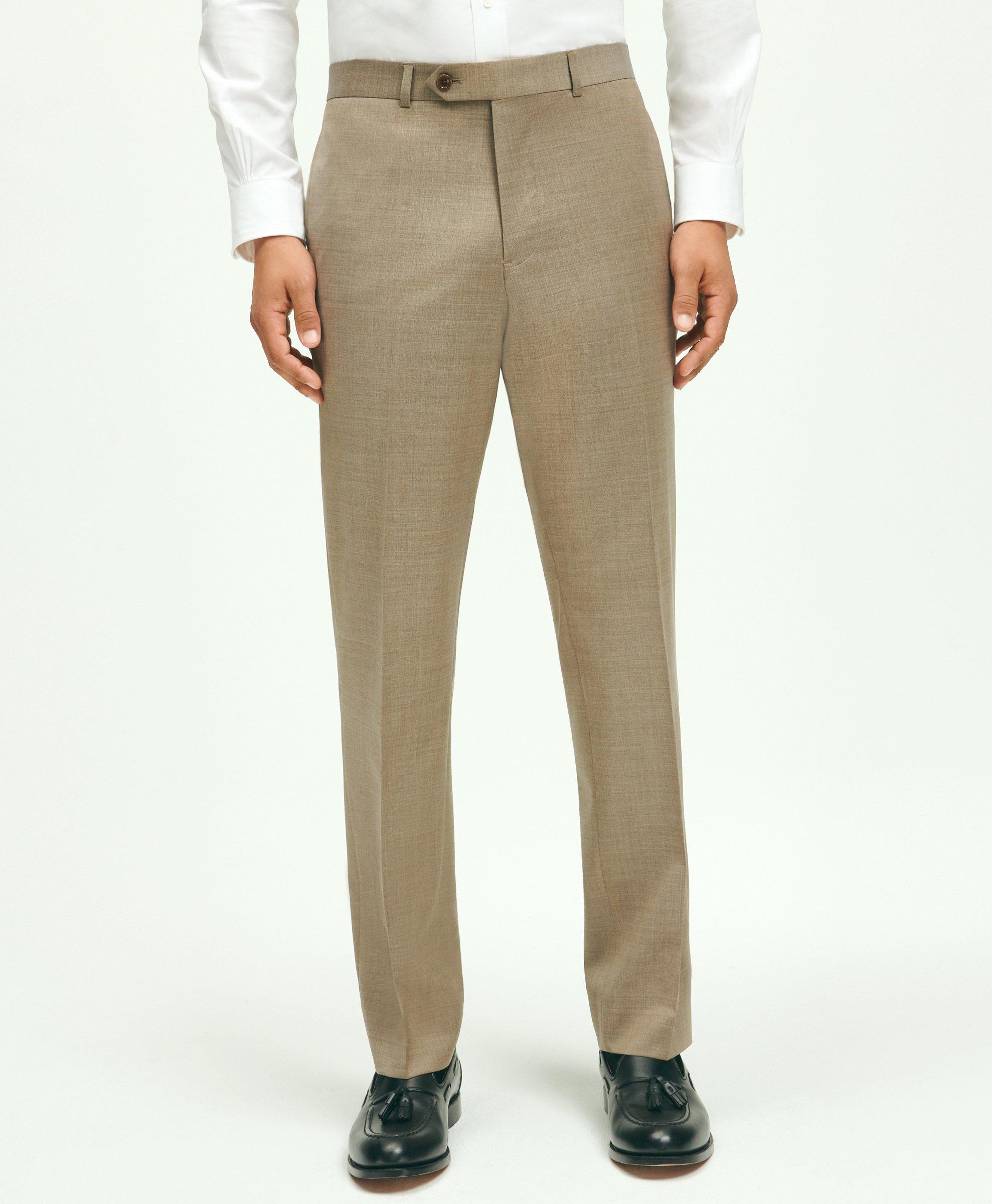 Brooks Brothers Slim Fit Wool 1818 Dress Pants | Tan | Size 33 30