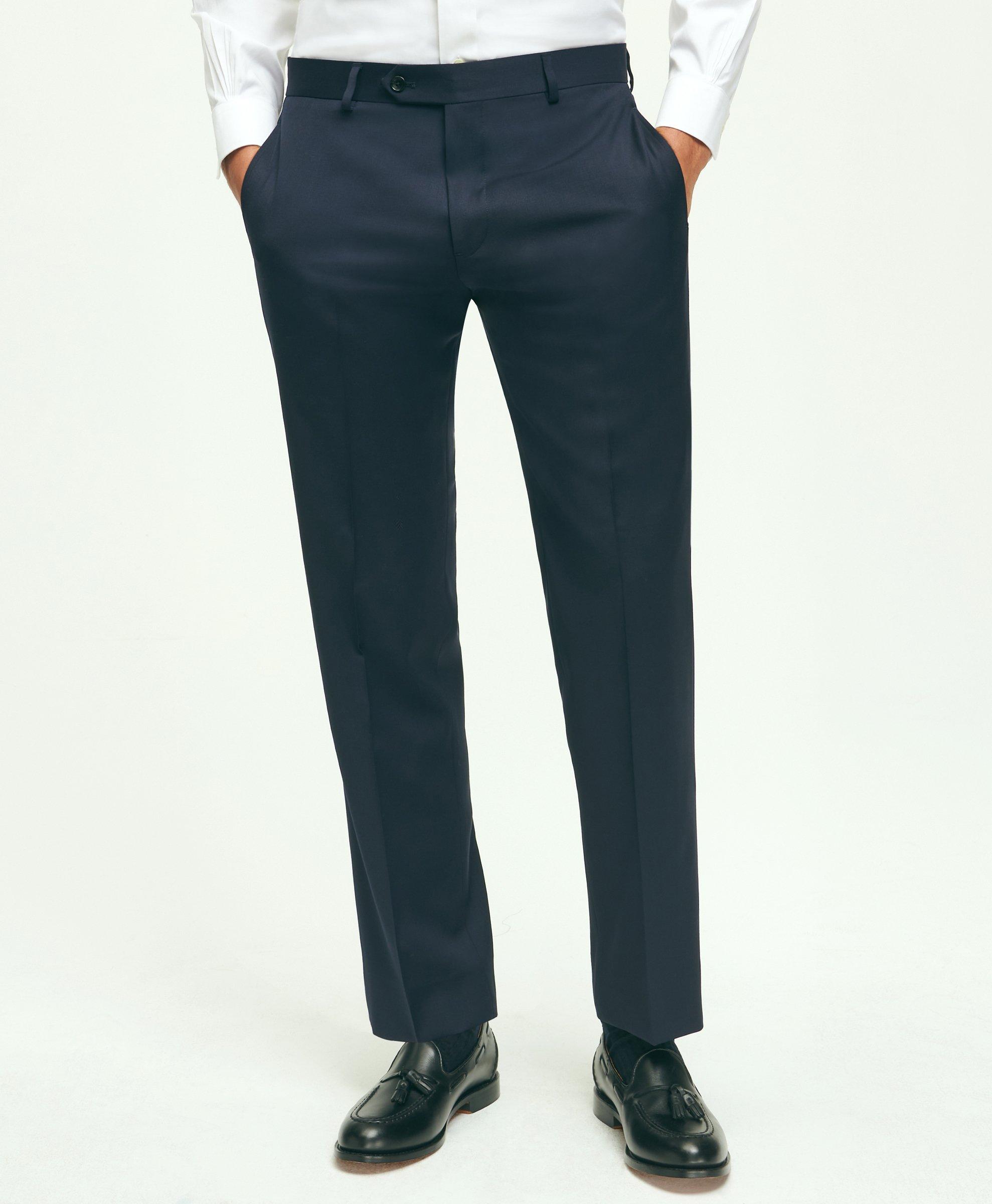 Slim Fit Wool Flannel Dress Pants