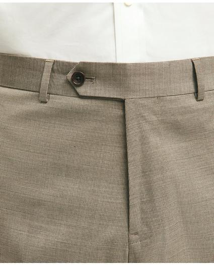 Traditional Fit Stretch Wool Mini-Houndstooth 1818 Dress Trousers