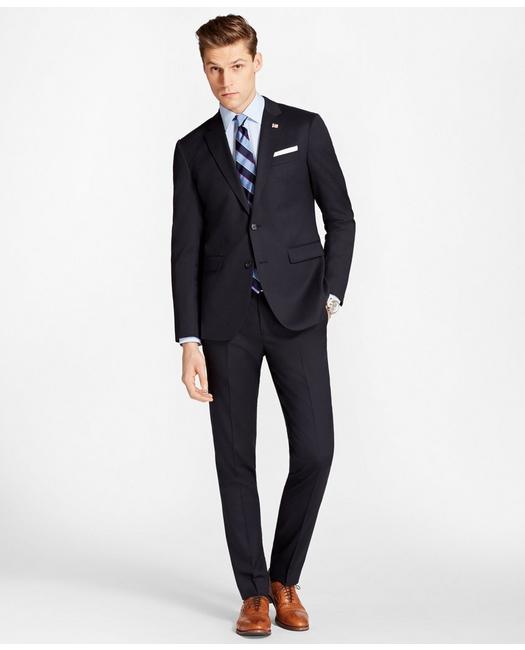 Brooks Brothers Slim Fit Stretch Wool Two-button 1818 Suit | Navy | Size 44 Regular