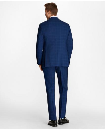 Regent Fit Saxxon Wool Three-Button Plaid 1818 Suit