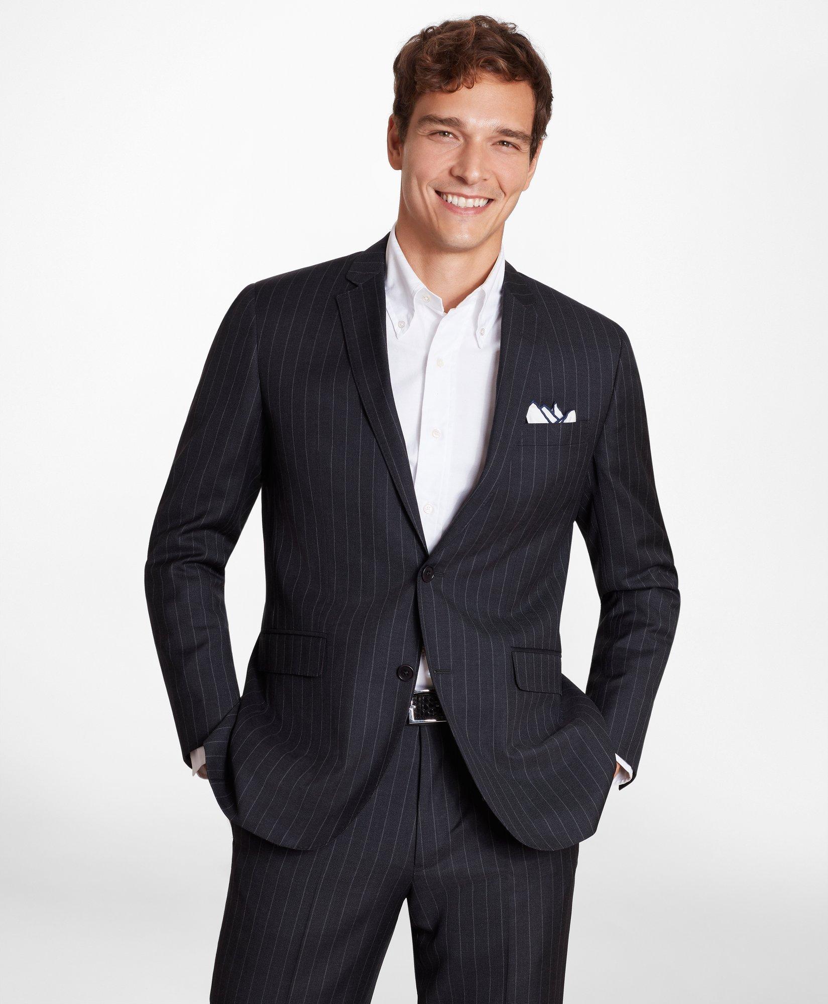 Pinstripe suit hot sale jacket mens