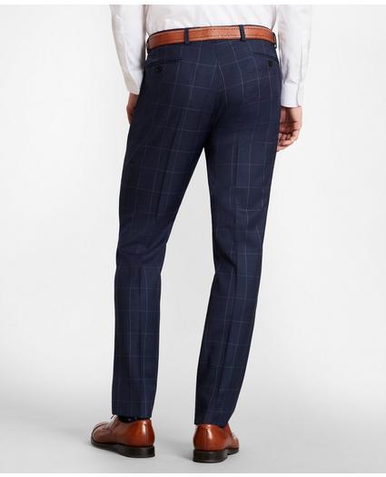 Milano-Fit Windowpane Wool Twill Suit Pants