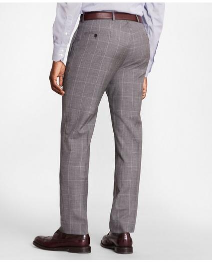 Regent-Fit Windowpane Wool Suit Pants