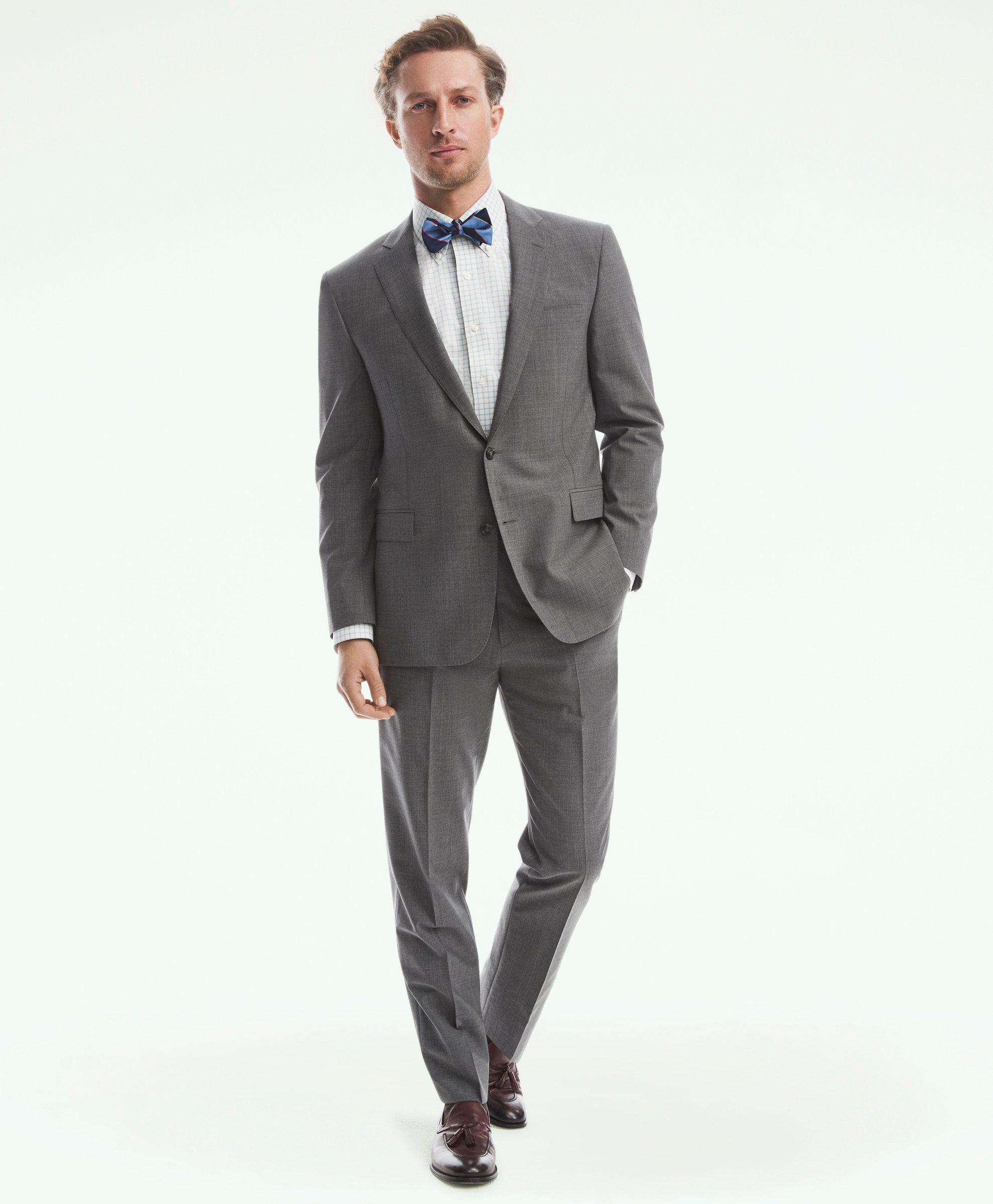 Brooks Brothers Madison Fit Two-button 1818 Suit | Grey | Size 46 Regular