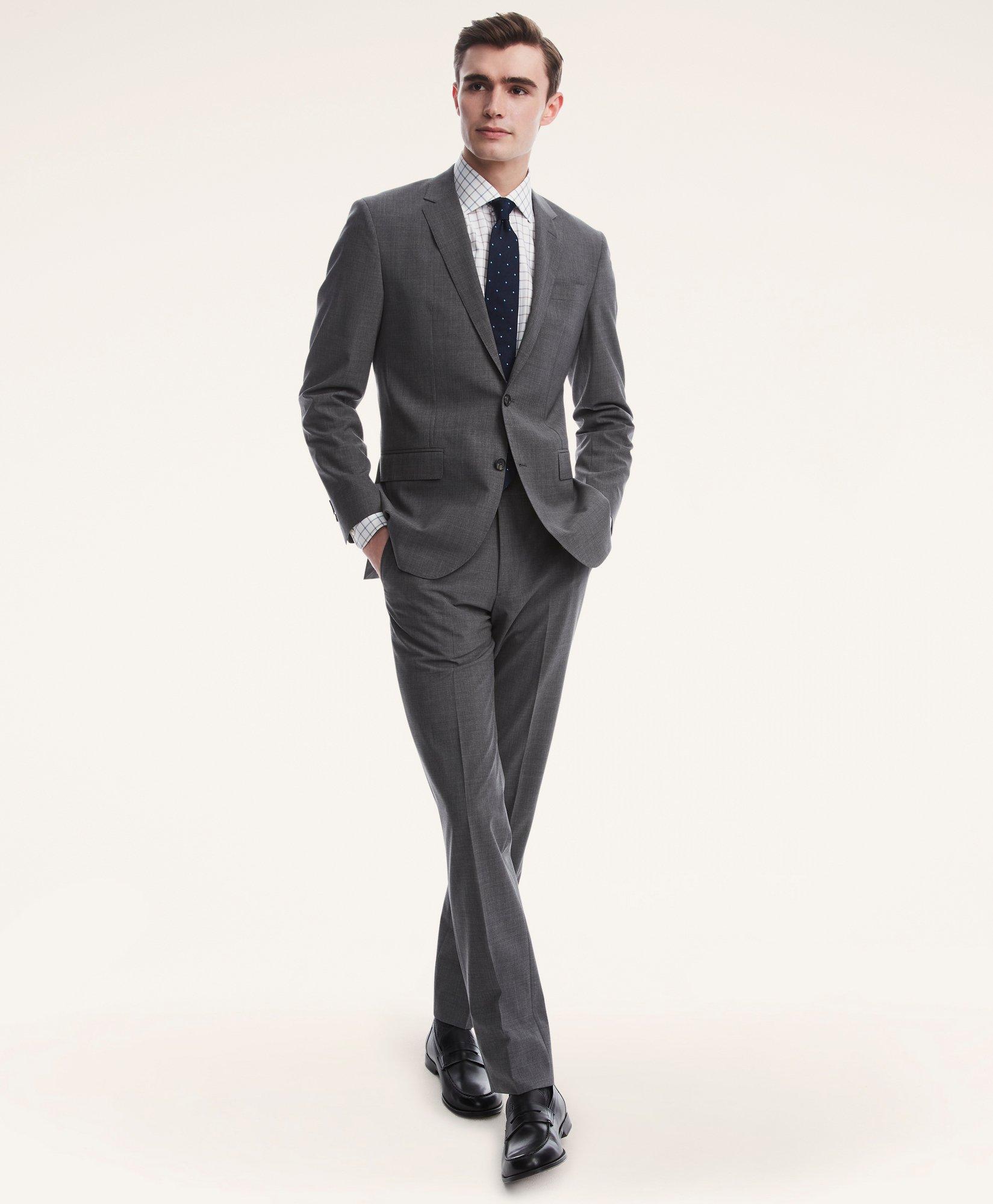 Brooks Brothers Milano Fit Two-button 1818 Suit | Grey | Size 38 Regular