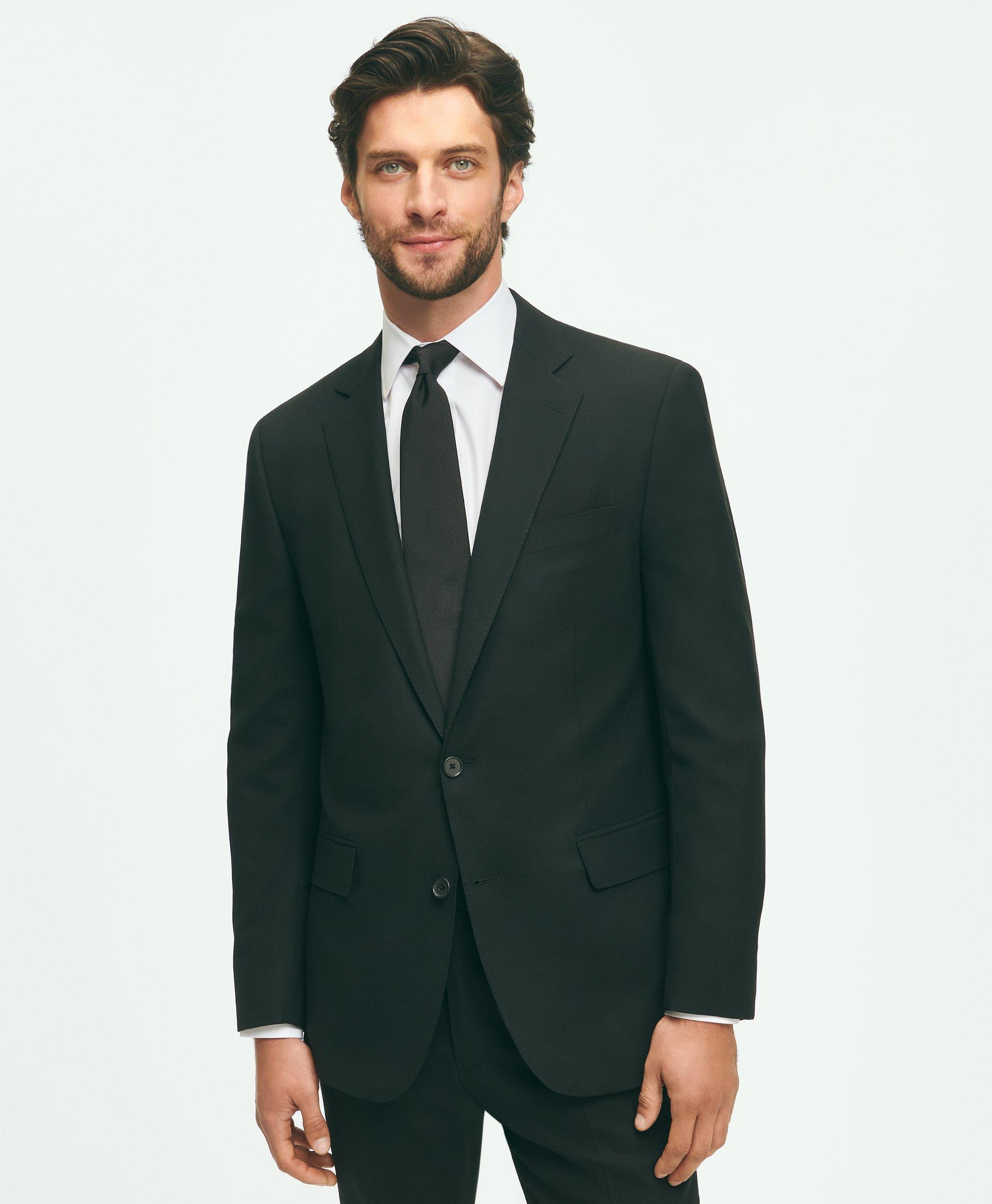 Brooks Brothers Explorer Collection Classic Fit Wool Suit Jacket In Black