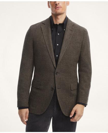 Regent Fit Merino Wool Flannel Mini-Houndstooth Suit Jacket