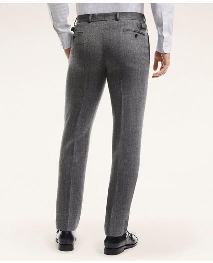Milano Fit Lambswool Herringbone Suit Trousers