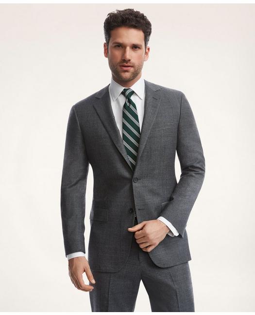 Brooks Brothers Madison Fit Mini-houndstooth 1818 Suit | Grey | Size 42 Short