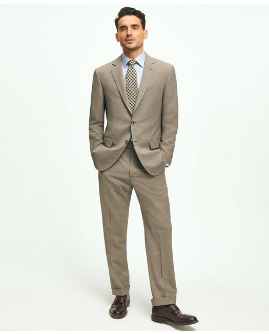 Brooks Brothers Madison Fit Stretch Wool 1818 Suit | Beige | Size 50 Regular