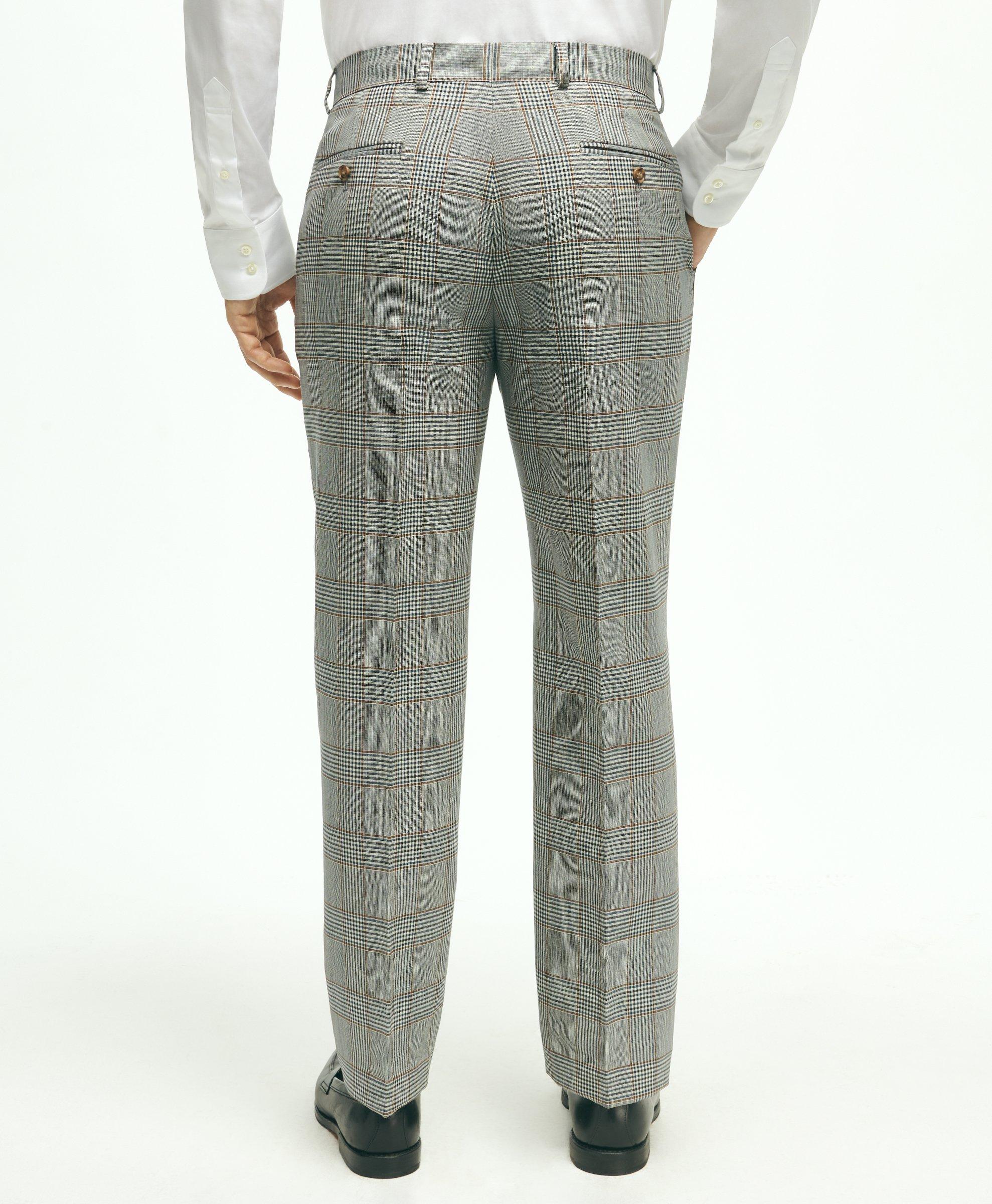 Regent Fit Wool Check Suit Pants