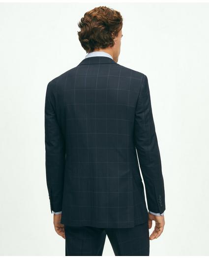 Explorer Collection Regent Fit Merino Wool Windowpane Suit Jacket