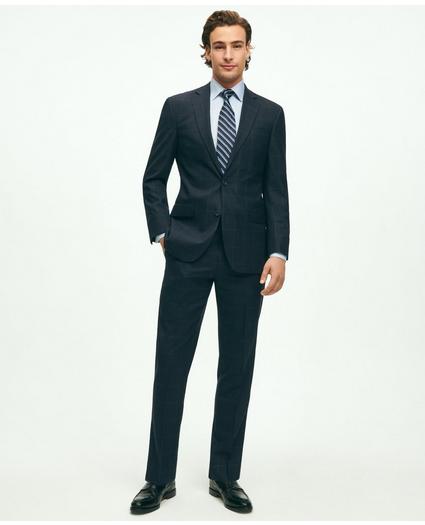 Explorer Collection Regent Fit Merino Wool Windowpane Suit Pants
