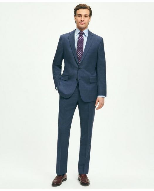 Brooks Brothers Classic Fit Check 1818 Suit | Navy | Size 41 Regular