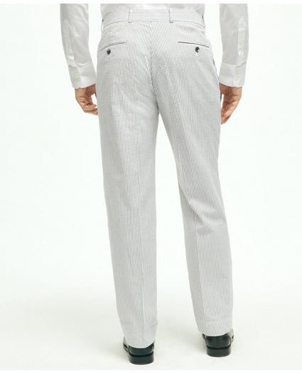 Milano Fit Stretch Cotton Seersucker Pleated Suit Pants